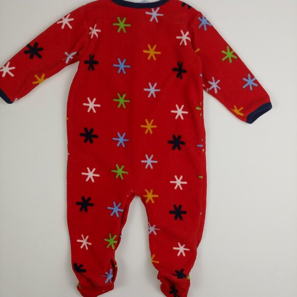 Disney Baby Red Fleece Footie Mickey Mouse and Pluto Pajama 3-6 Months - Picture 9 of 10